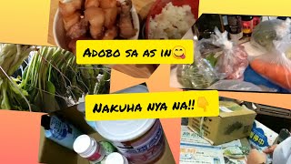 NAGLUTO NG ADOBO SA ASIN// NAMALENGKE AT NAGPADALA NG SUPPLY SA FRIEND AND NARECIEVE NYA NA!