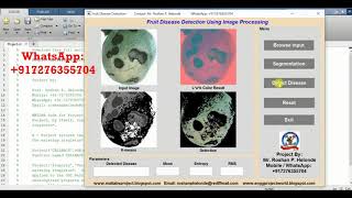 Fruit Disease Detection Using Image Processing Matlab Source Code
