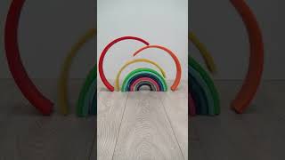 Amazing Rainbow domino trick shorts marblerun youtubeshorts viralshorts asmr