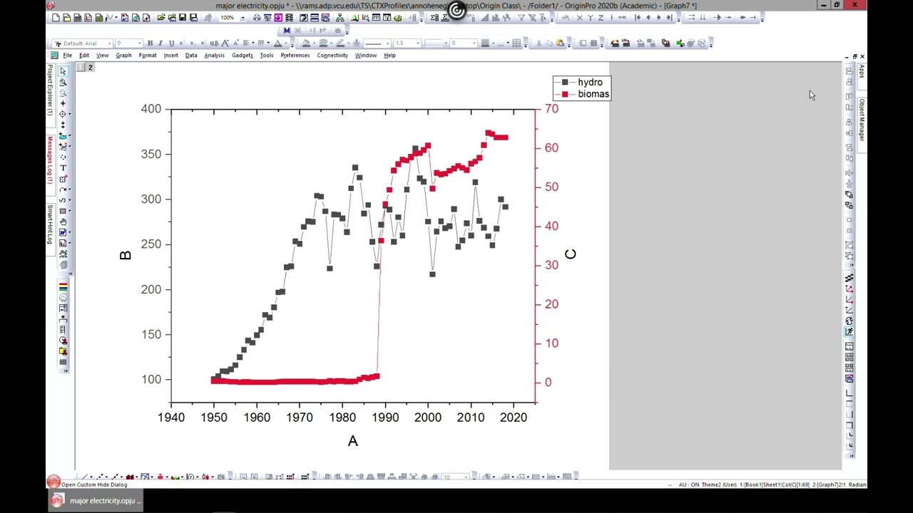 Multiple Y Axis Plot In Originpro Youtube