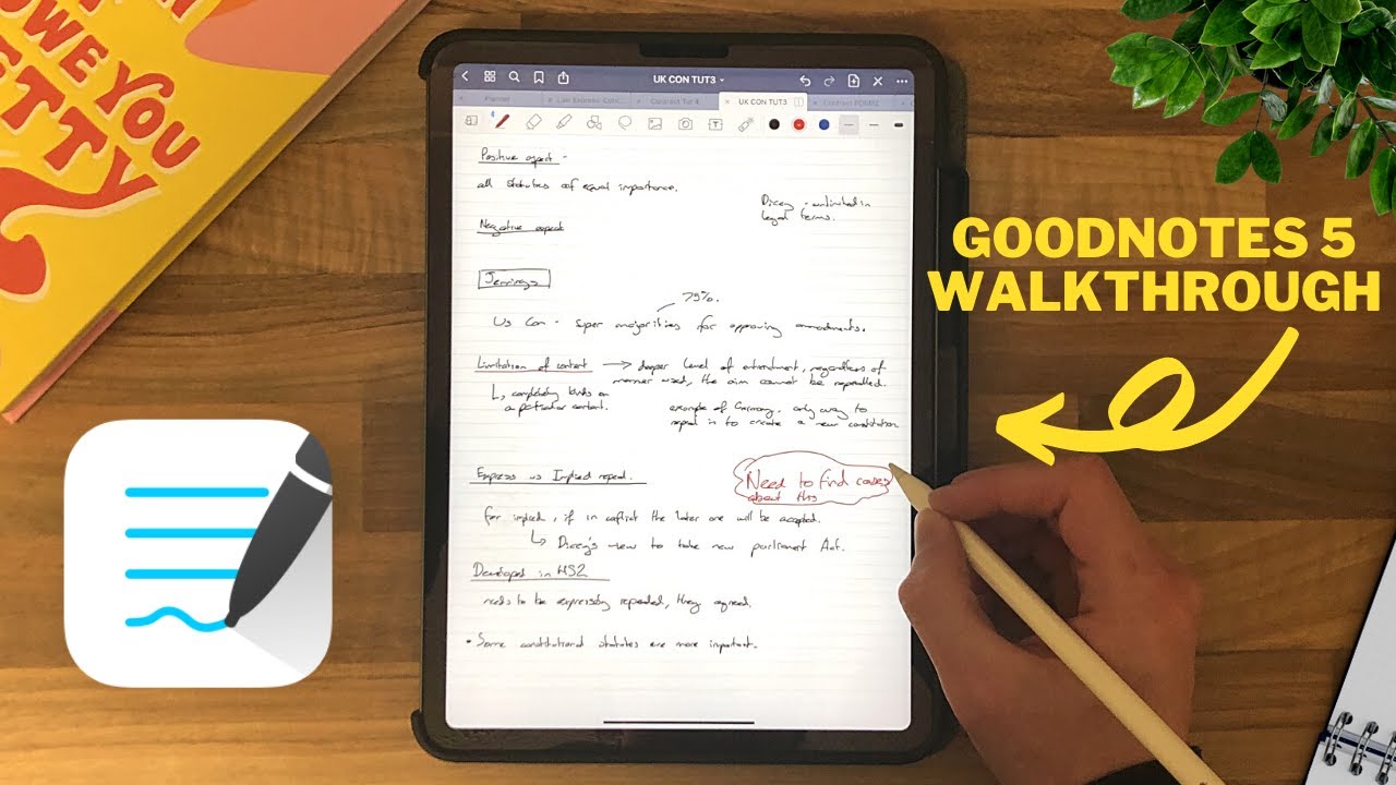 Goodnotes 5 Walkthrough Tutorial Youtube
