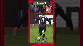 Gabriel Martinelli Electric ⚡ last minute goal vs Aston villa #arsenal
