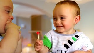 Twin Babies Fighting Over Lollipop 👶👶 🍭| Funny Babies | Kyoot 2022