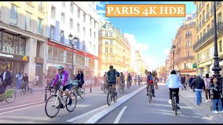 Paris Walks, Champs Elysees, Place de la Concorde, Rue de Rivoli 4K HDR 60 fps