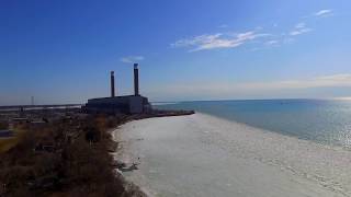 The fall of the Nanticoke stacks shot by drone