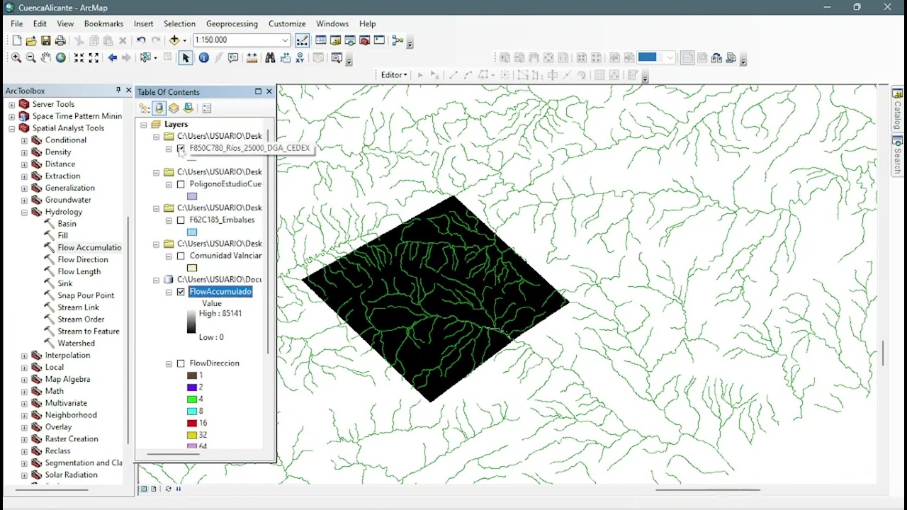 Delimitacion De Una Cuenca Hidrografica Con ArcMap - YouTube