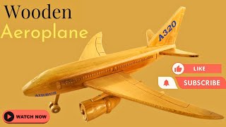 Amazing wood airplane making of airbus A320 - DIY wood carving  - woodworking projects Airbus A320