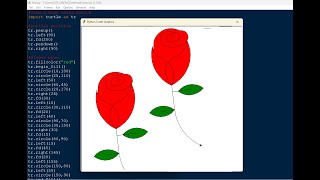 Python Red Rose creation 🌹 (Behind the scenes) #python #rose #programming