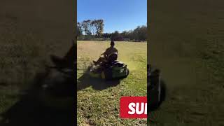 Stripping a big field - mowing overgrown field