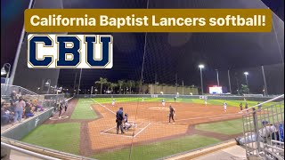 Khayle watches California Baptist Lancers softball!