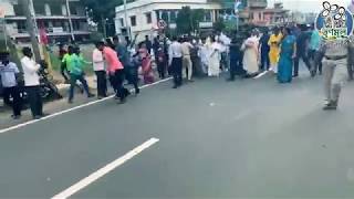 Mamata Banerjee holds a padayatra at at Chandrakona