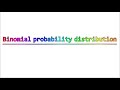 Binomial probability distribution formulas