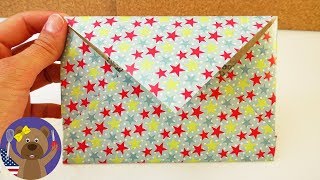 How to make a card envelope | super easy envelope for postcards | colorful paper