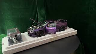 MotorHelix MH 1/18 Nissan Skyline GT-R R34 (Nismo) CRS Midnight Purple III  M83410