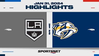 NHL Highlights | Kings vs. Predators - January 31, 2024