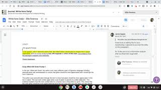 Google Docs as a Collaborative Tool