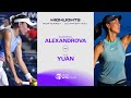 Ekaterina Alexandrova vs. Yue Yuan | 2024 Monterrey Quarterfinal | WTA Match Highlights