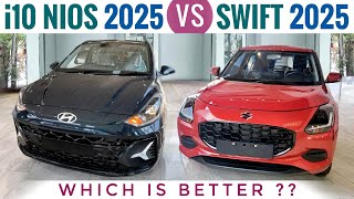 Maruti Swift vs i10 Nios 2025 - Best Under 7 Lakhs? | Hyundai i10 Nios vs Swift 2025 New Model Vxi