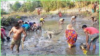 Amazing Traditional Fishing By Village People |  Primitive System Fishing Asian People