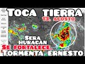 Tormenta Ernesto toca tierra en el Caribe y se fortalece rumbo a ser huracán