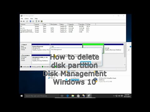 How to delete disk partition using Disk Management Windows 10 How to delete disk partition using Disk Management Windows 10