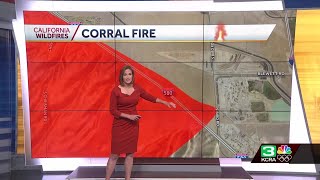 Corral Fire Forecast | Here's a look at where the San Joaquin County grass fire burned and wind c...