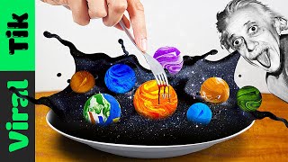 Galaxy Soup: Eating THE WHOLE PLANETS In Real Life - Viral Tik ASMR  Mukbang food sound