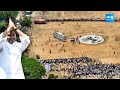 CM YS Jagan Helicopter Landing Visuals At Bobbili Public Meeting | Vizianagaram |@SakshiTVLIVE