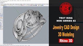 Text Ring Mini Series #2 Jewelry CAD Design Tutorial in Rhino 3D