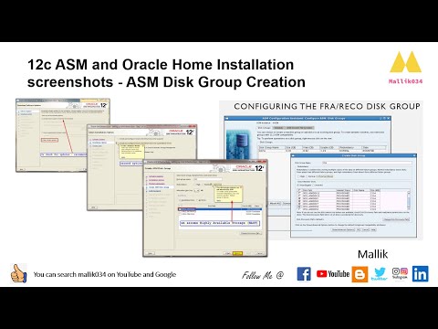 12c ASM and Oracle Home Installation screenshots - ASM Disk Group Creation