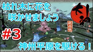 #3【生放送】大神 絶景版　枯れ木に花を咲かせましょう　神州平原を駆け巡る！【PS4】