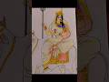 Navratri Day 1 Maa Shailputri #shorts #youtubeshorts #shortvideo  #drawing #freehand #hanumanji #art