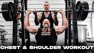 NFL SUPER BOWL CHAMPION VS STRONGEST MAN ON EARTH CHEST/SHOULDER WORKOUT