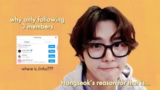 [Eng sub] The story about Hongseok's Instagram following - 220327 Vlive cut