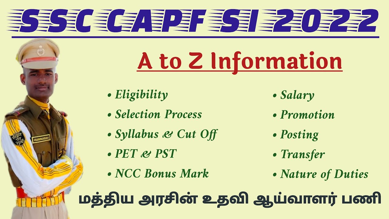 SSC CAPF & Delhi Police Sub Inspector Recruitment 2022 - A To Z ...