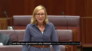 Senator Larissa Waters calls out the Labor government on their treatment of the Great Barrier Reef