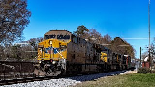 CSX M893 with UP power \u0026 CSX M892 at Woodruff