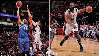 James Harden & Karl-Anthony Towns Duel in High Scoring Game between Rockets & T'Wolves
