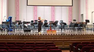 Violinist Cecilia Martin playing part of Mendelssohn’s “Concerto in E minor”