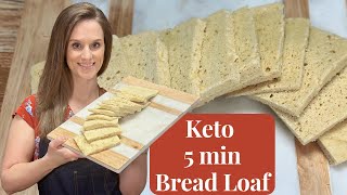 5 Minute Keto Bread LOAF! Keto Loaf of bread in *5* Minutes! 🥪🍞🥪