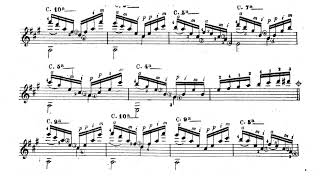 Francisco Tárrega - Estudio No. 4 (de Arpegios) for Guitar [Score-Video]