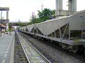 cement trains passing lak si station. thailand