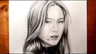 이달의 소녀 희진 손그림 그리기 - Drawing Sketch LOONA HeeJin
