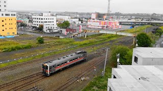 [FHD//sp]JR北海道・根室本線：釧路駅付近、キハ54系/朝の発着シーン。