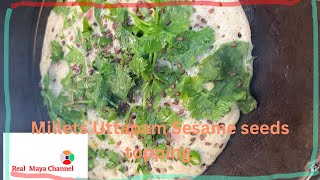 Healthy Breakfast: Millet Uttapam with a Crunchy Twist! #ecolifestyle #eathealty #supertasty #recipe