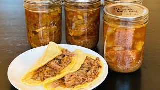 Home Canned Chipotle Beef Taco Meat ~ Pressure Canning Meat ~ Mexican ~ Meal Starter