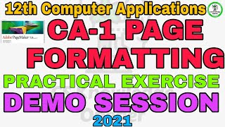 12th Computer Applications practical program Exercise 1 Page Formatting