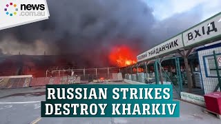 Deadly Russian strikes hit Kharkiv hardware store