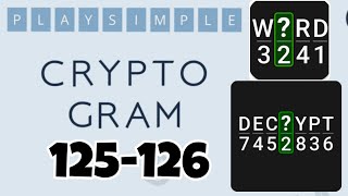 PlaySimple CRYPTOGRAM level 125 126