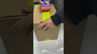 How to use a line to open a carton box # #cardboard